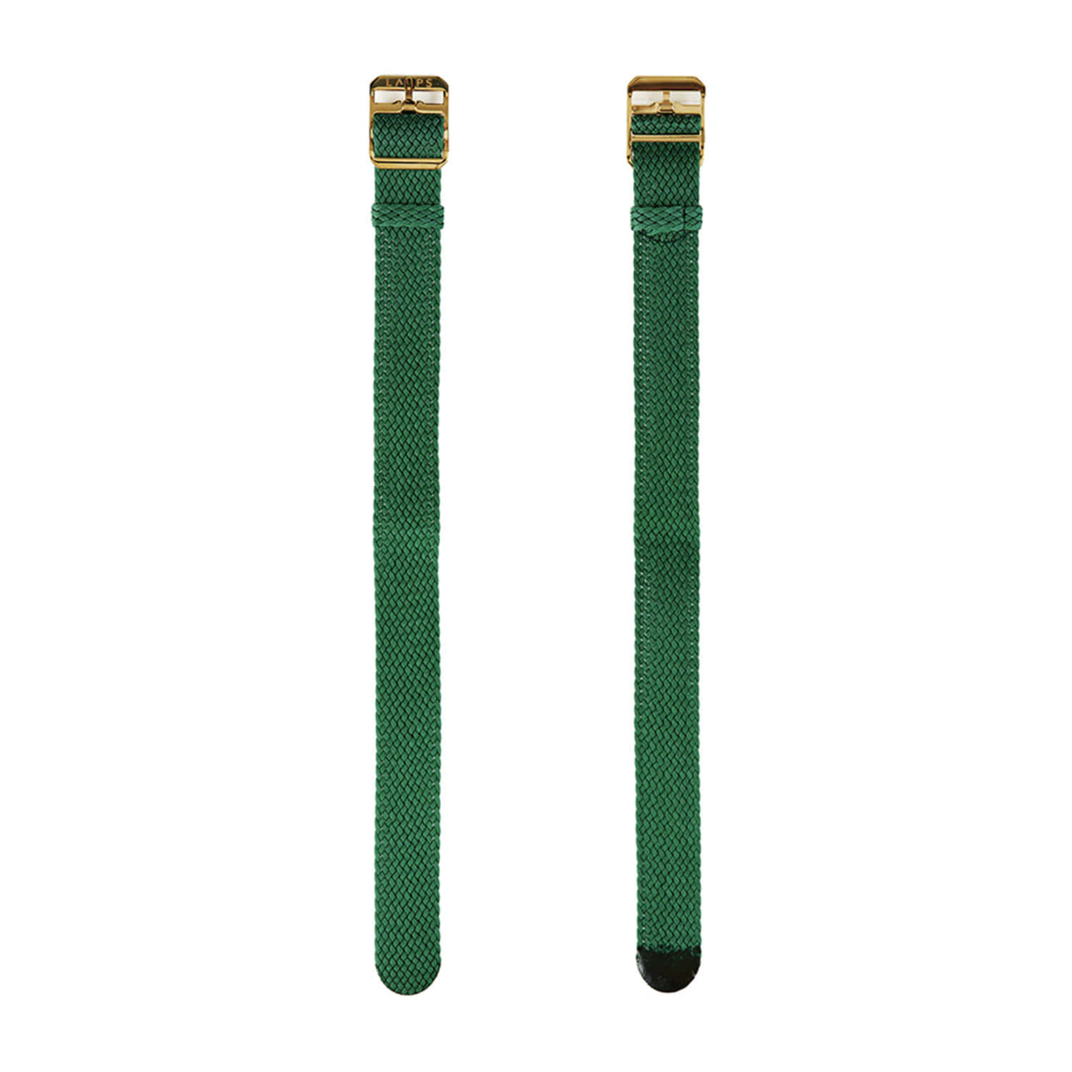 18mm Perlon Green Strap - Gold Buckle
