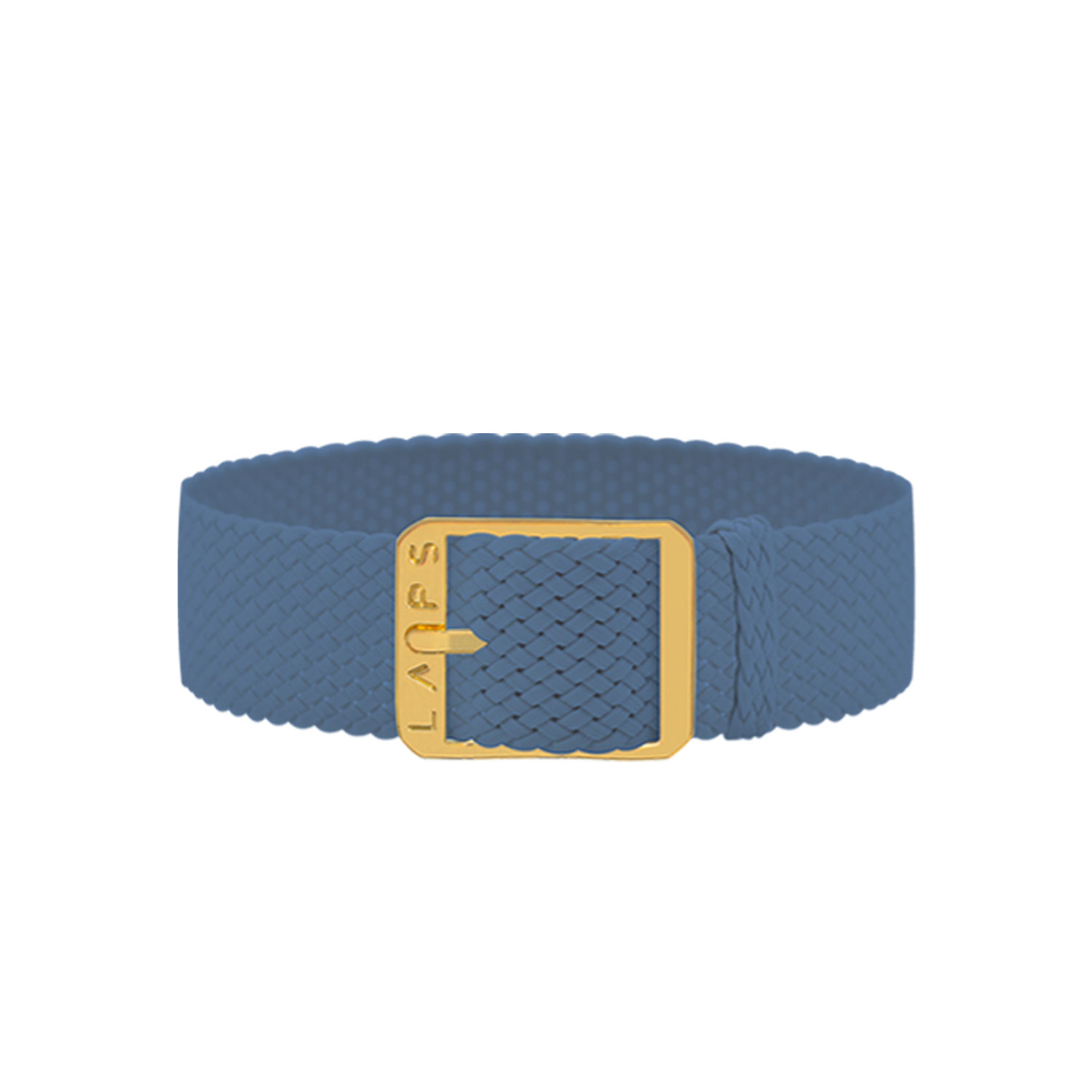 18mm Perlon Parisian Blue Strap - Gold Buckle