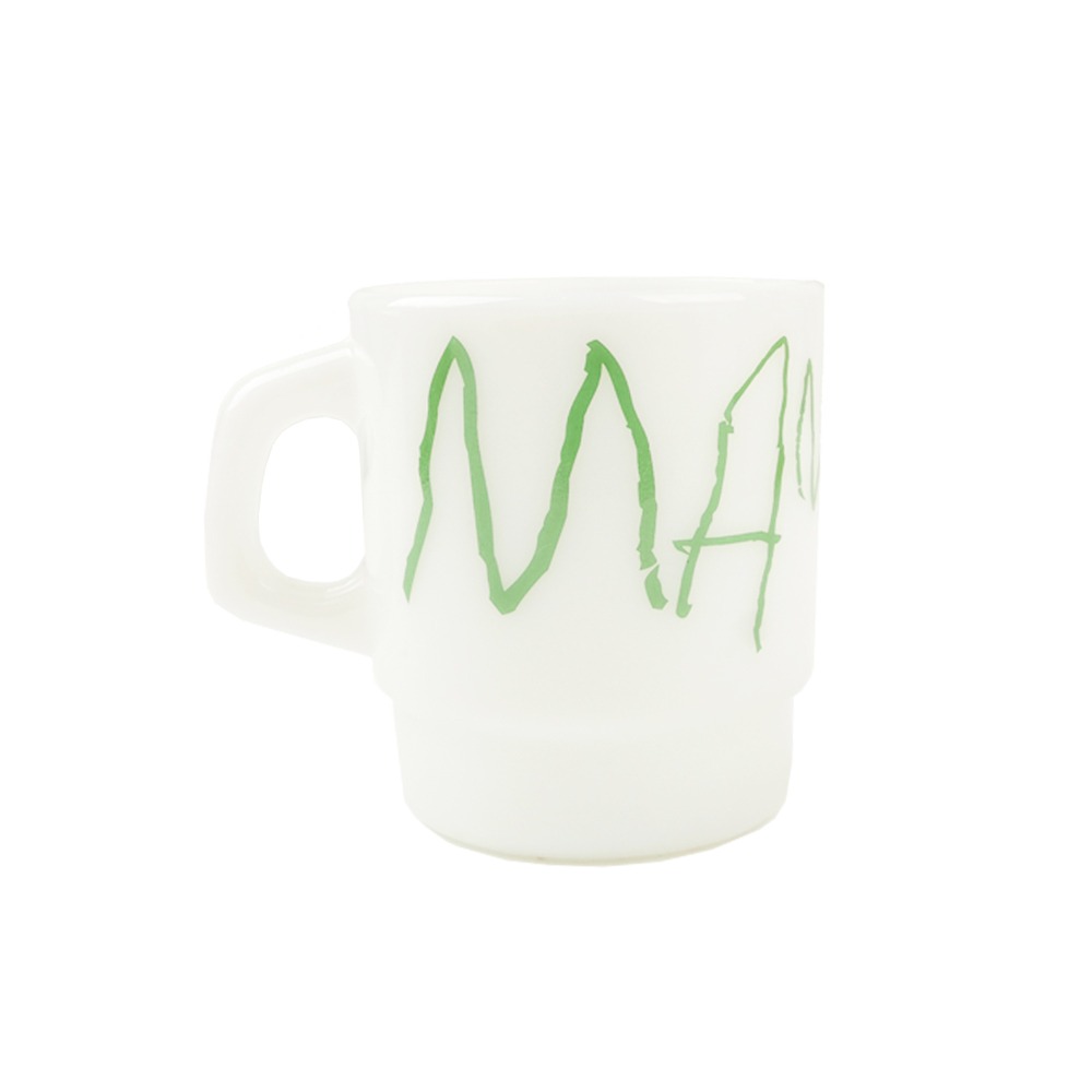 Mansion Milk Glass - White/Green