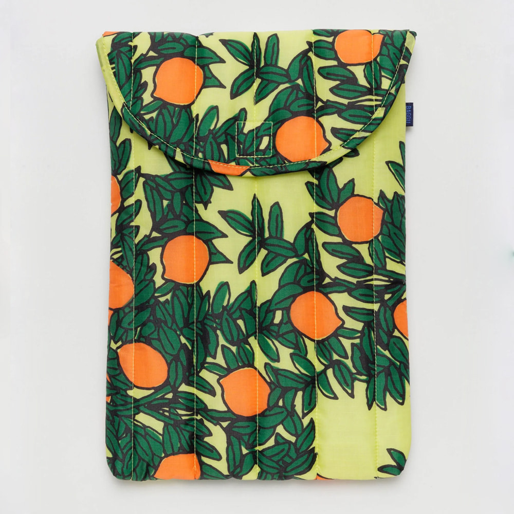 Puffy Laptop Sleeve 16&quot; - Orange Tree Yellow