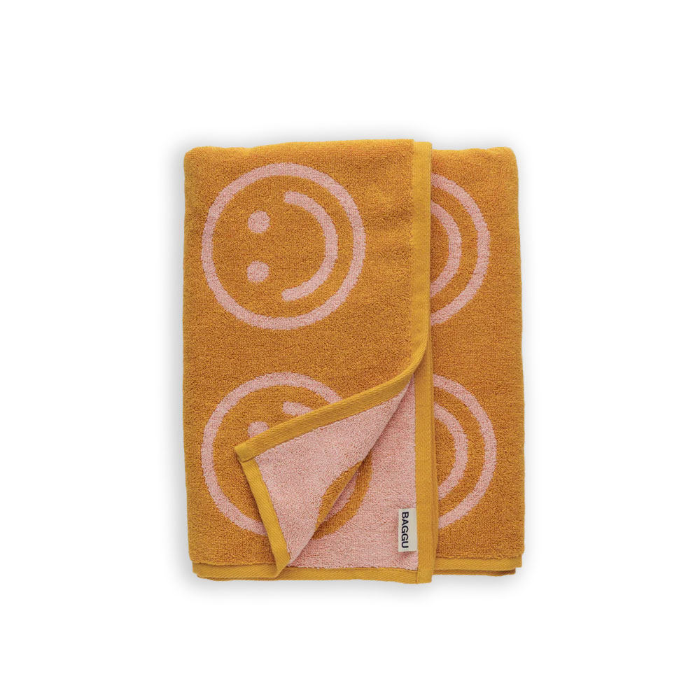 Bath Towel  Marigold Peach Happy